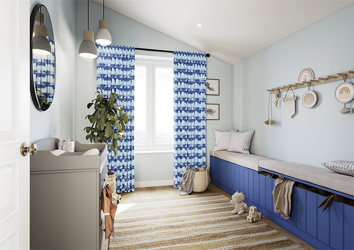 Cloudy Cosmos, Calm Blues - Made to Measure Curtains - Image 7